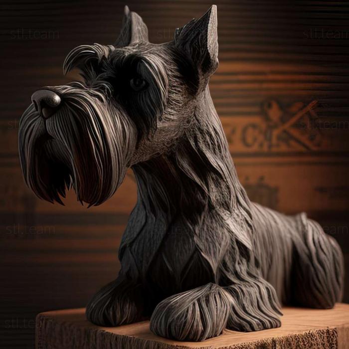 3D model Zwergschnauzer dog (STL)